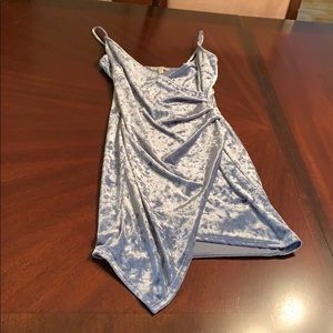 Velvet Asymmetrical Wrap dress